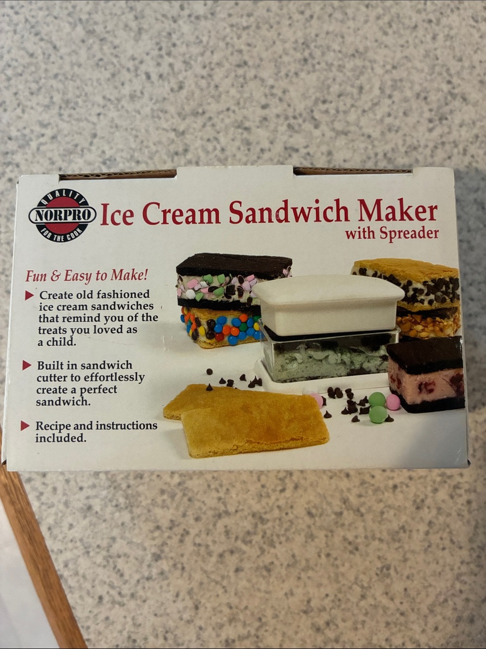 New in box, never used! Norpro Ice Cream Sandwich Maker